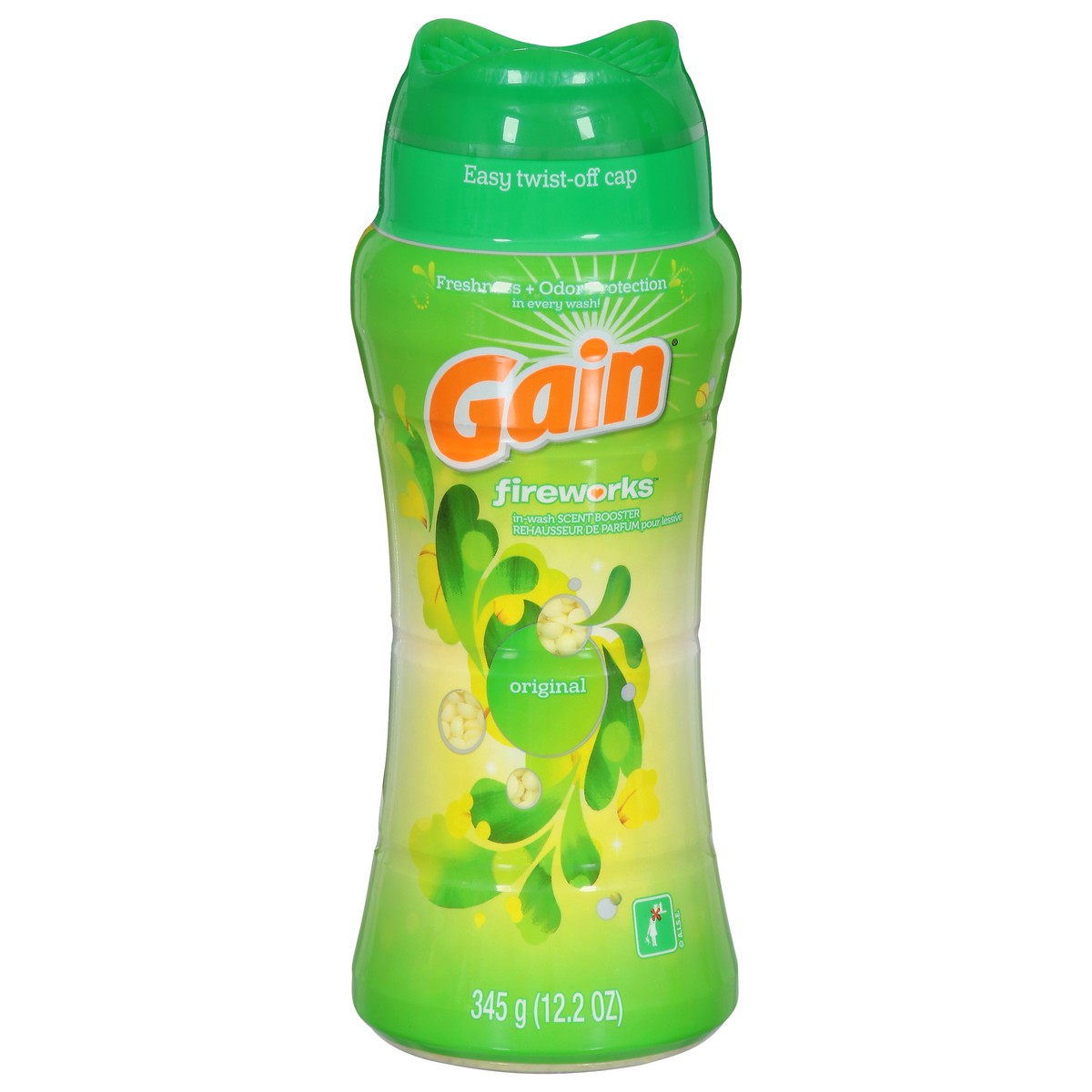 slide 13 of 13, Gain In-Wash Laundry Scent Booster, Original Scent, 12.2 OZ, Fresh Extender + Odor Protection, 12.2 oz