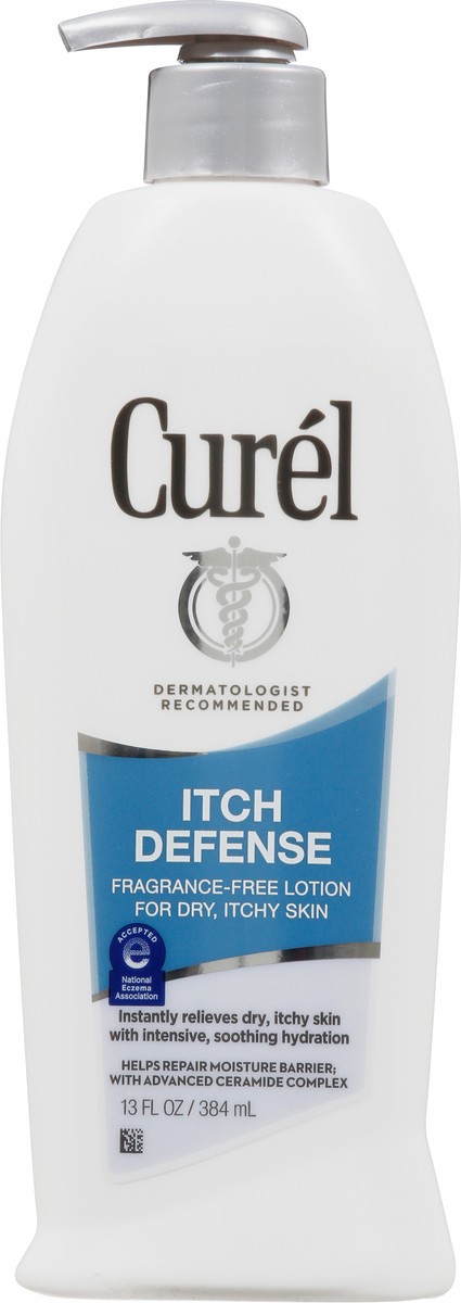 slide 8 of 10, Curél Itch Defense Dry, Itchy Skin Fragrance-Free Lotion, 13 fl oz
