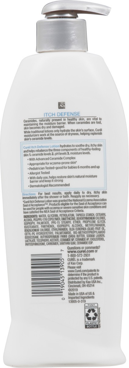 slide 9 of 10, Curél Itch Defense Dry, Itchy Skin Fragrance-Free Lotion, 13 fl oz