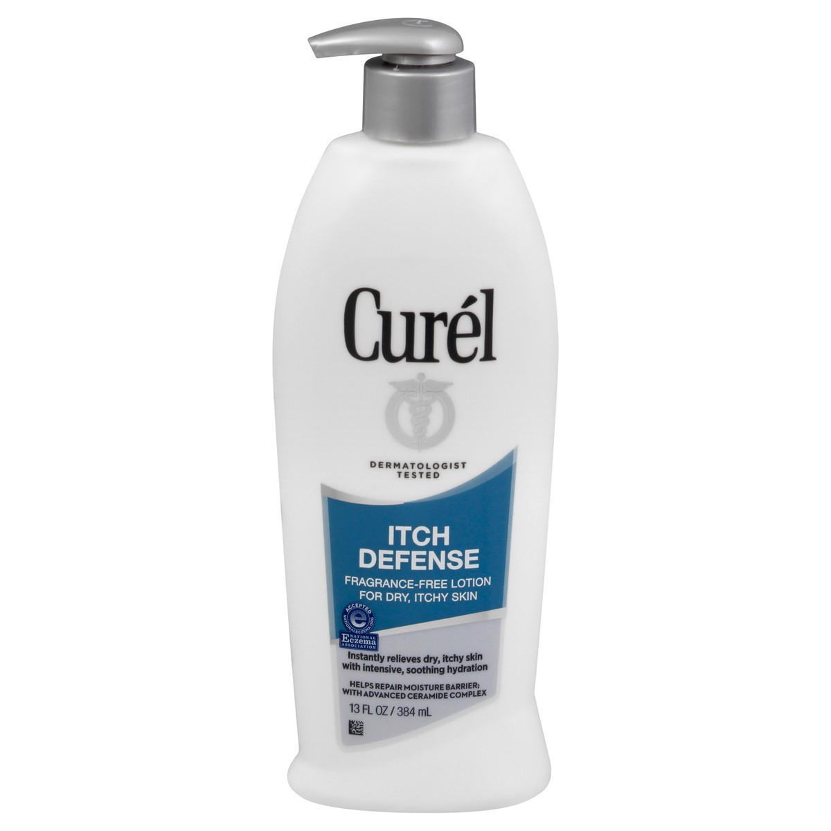slide 1 of 7, Curél Itch Defense Calming Body Lotion for Dry Itchy Skin, Moisturizer with Advanced Ceramide Complex, Pro-Vitamin B5, Shea Butter, 13 oz, 13 fl oz