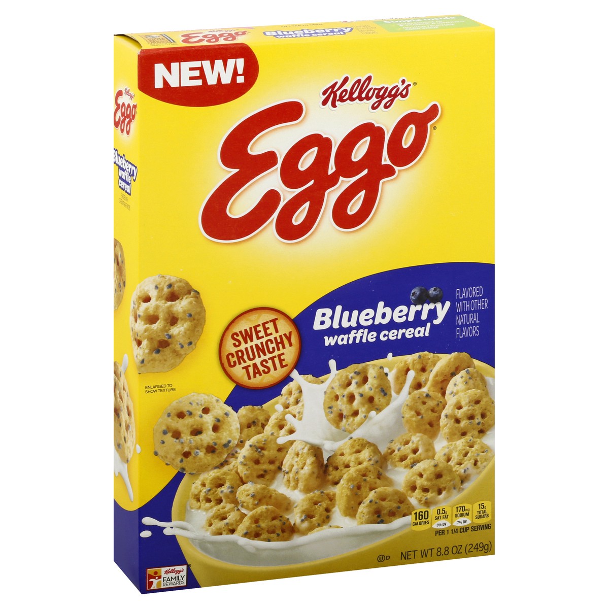 slide 4 of 10, Eggo Breakfast Cereal, Blueberry Waffle, 8.8 Oz, Box, 8.8 oz