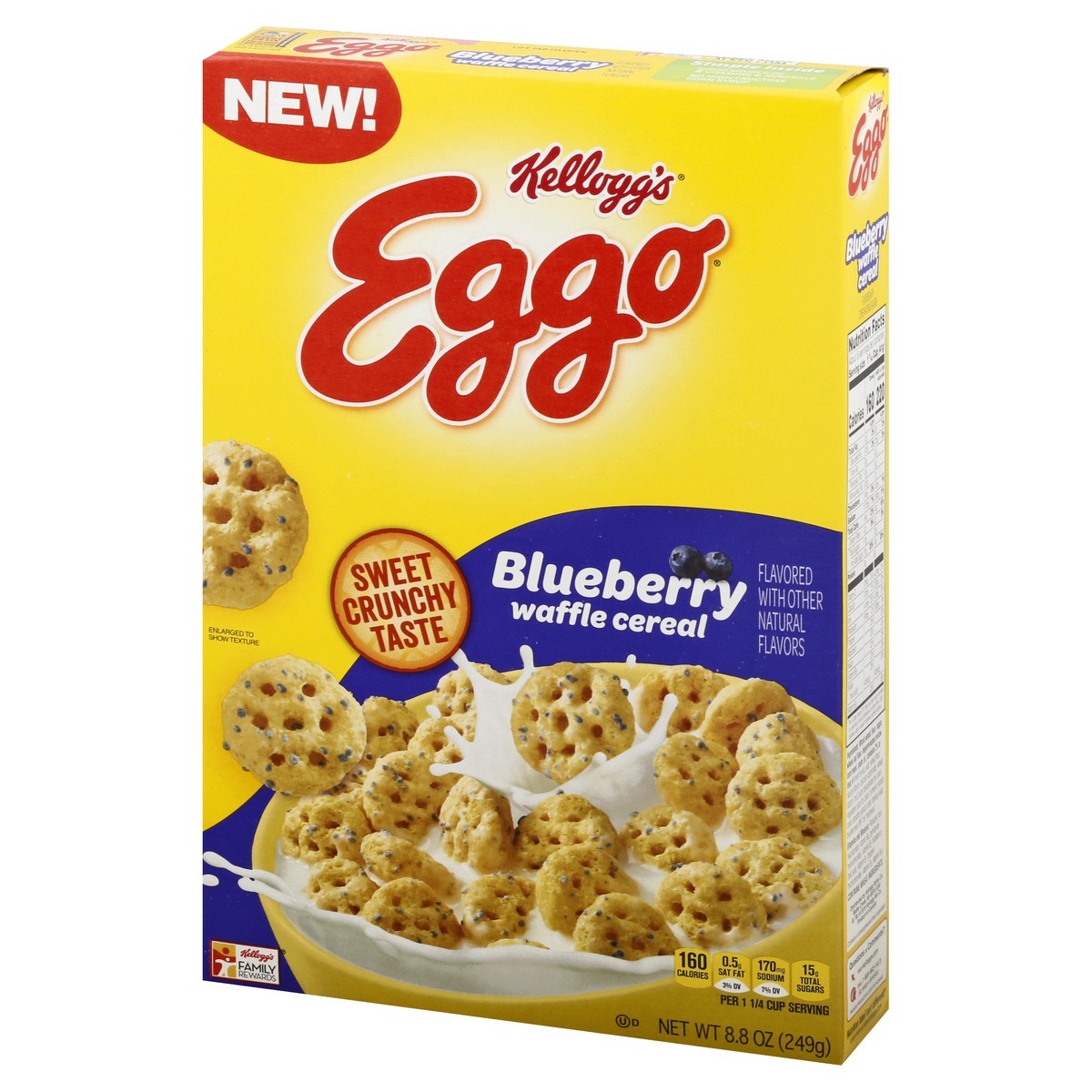 slide 8 of 10, Eggo Breakfast Cereal, Blueberry Waffle, 8.8 Oz, Box, 8.8 oz