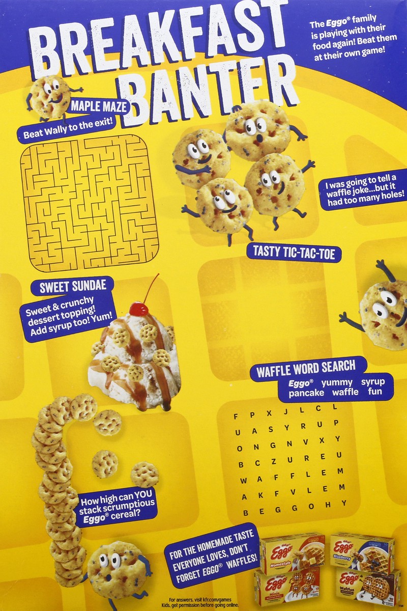 slide 6 of 10, Eggo Breakfast Cereal, Blueberry Waffle, 8.8 Oz, Box, 8.8 oz