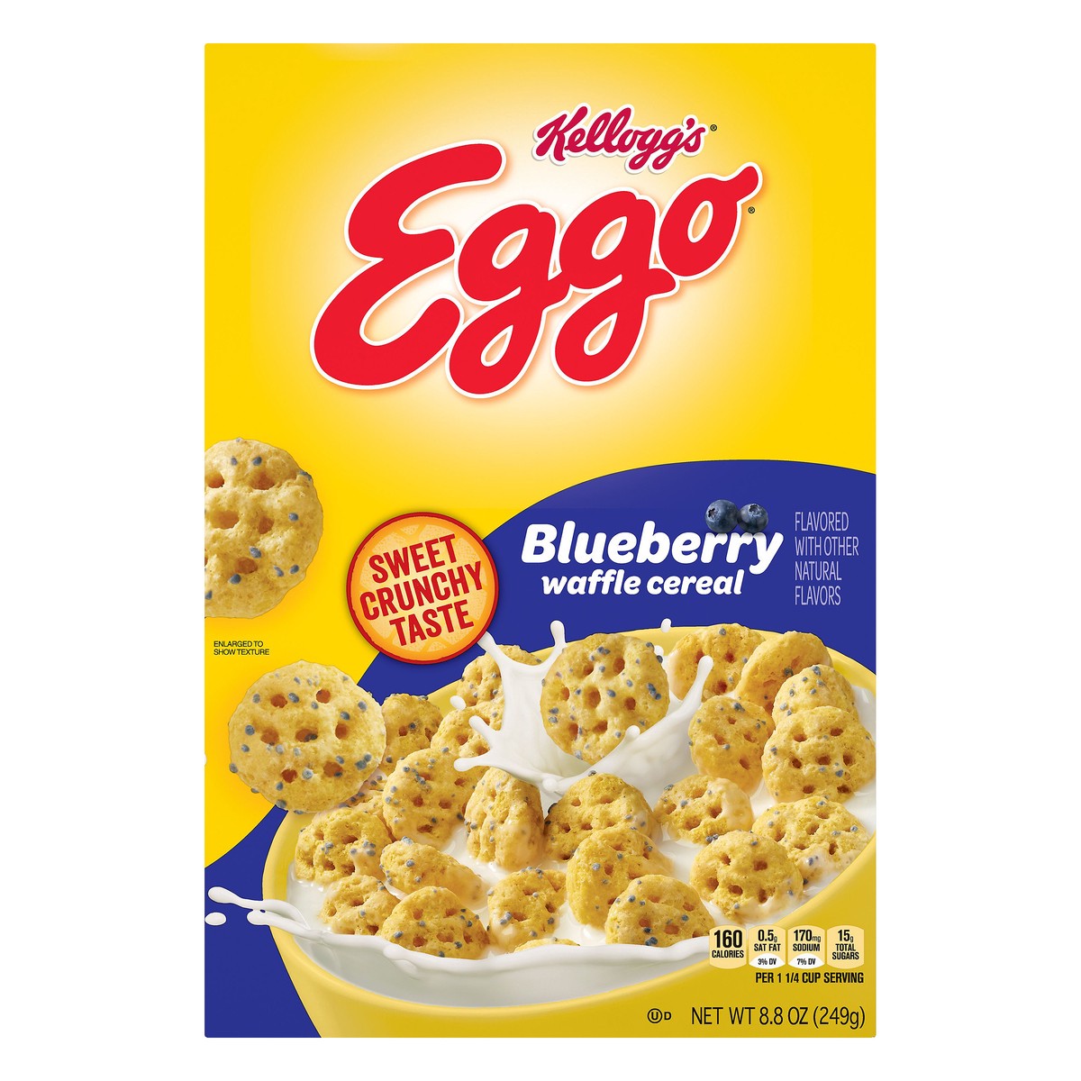 slide 1 of 10, Eggo Breakfast Cereal, Blueberry Waffle, 8.8 Oz, Box, 8.8 oz