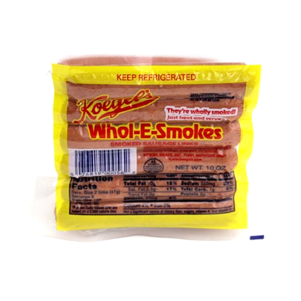 slide 1 of 1, KOEGELS Koegel's Whol-E-Smokes, 10 oz