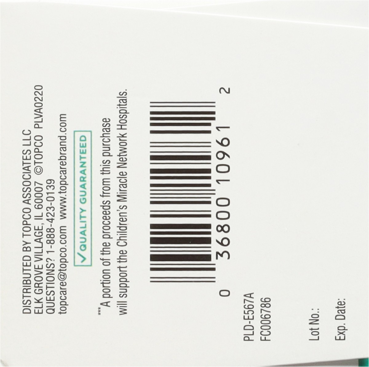 slide 7 of 9, TopCare Aspirin 81Mg, 500 ct