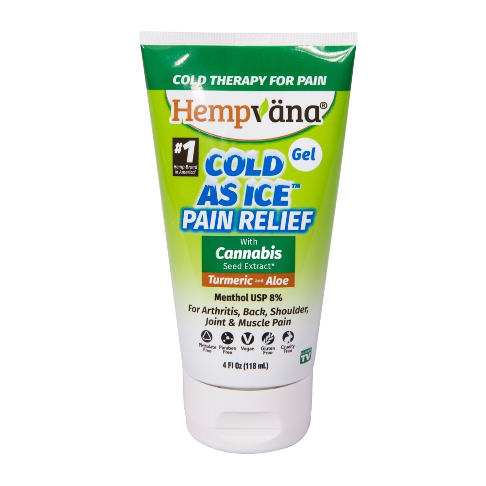 slide 1 of 1, Hempvana Cold As Ice Cannabis Pain Relief Gel, 4 fl oz
