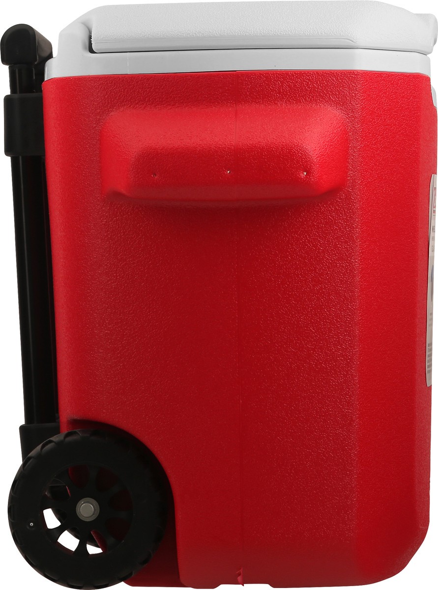 slide 7 of 8, Coleman Wheeled Red Cooler, 1 ct