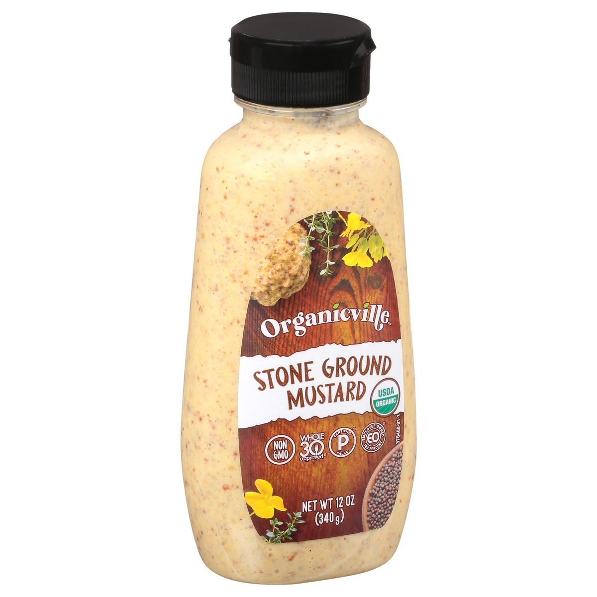 slide 1 of 1, Organicville Gluten Free Organic Stone Ground Mustard, 12 oz