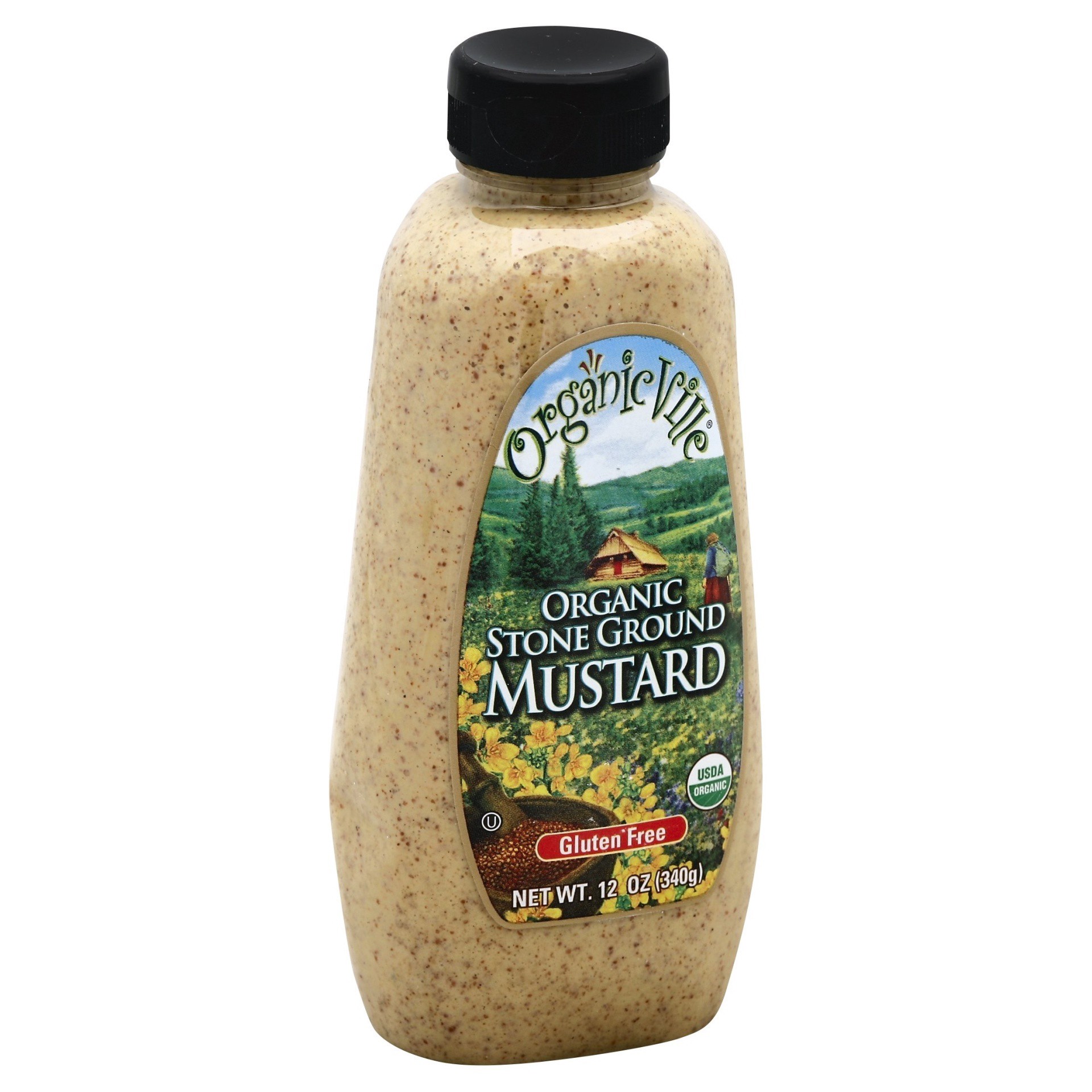 slide 1 of 2, Organicville Gluten Free Organic Stone Ground Mustard, 