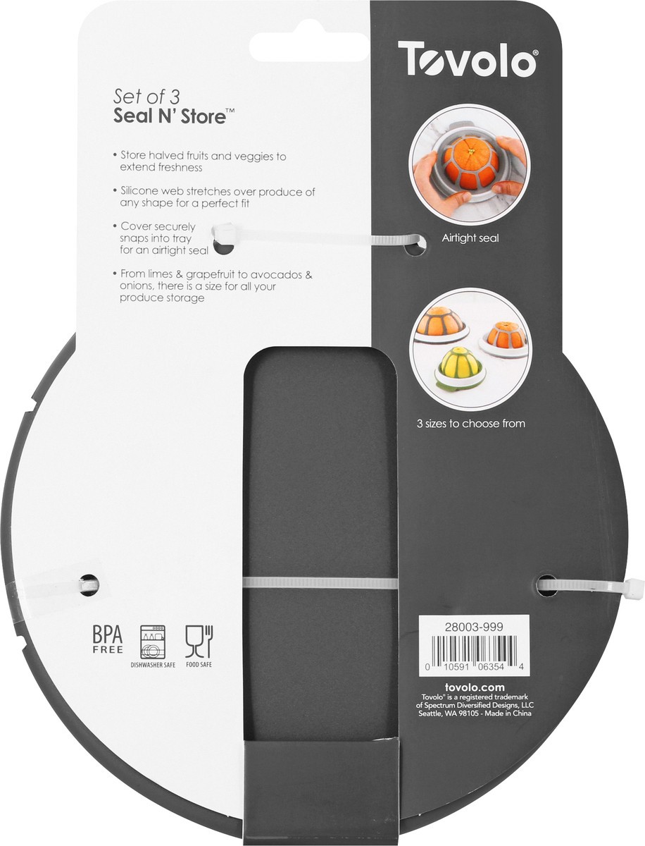slide 9 of 10, Tovolo Seal N' Store 3 Pack No Waste Food Containers 3 ea, 3 ct