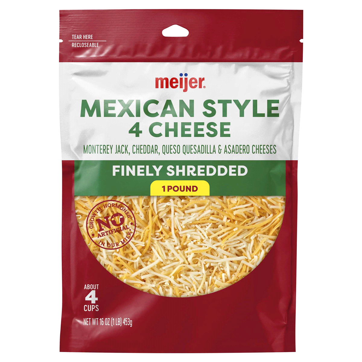 slide 1 of 5, Meijer Finely Shredded Mexican Cheese, 16 oz