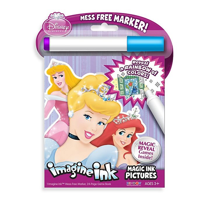 slide 1 of 1, Disney Princess Magic Ink Game & Activity Book w/ Mess Free Marker, 1 ct