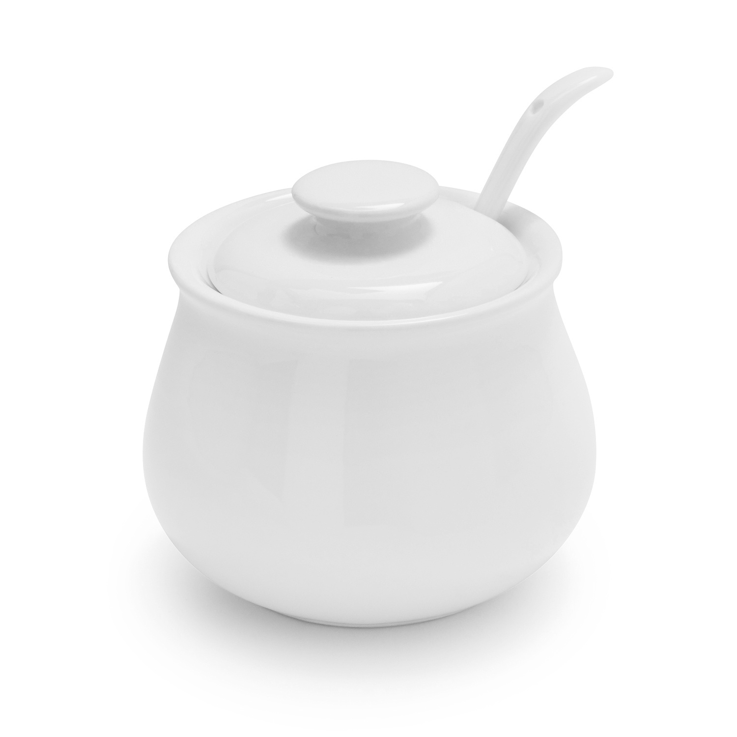 slide 1 of 1, Sur La Table Porcelain Sugar Bowl with Lid and Serving Spoon, 1 ct