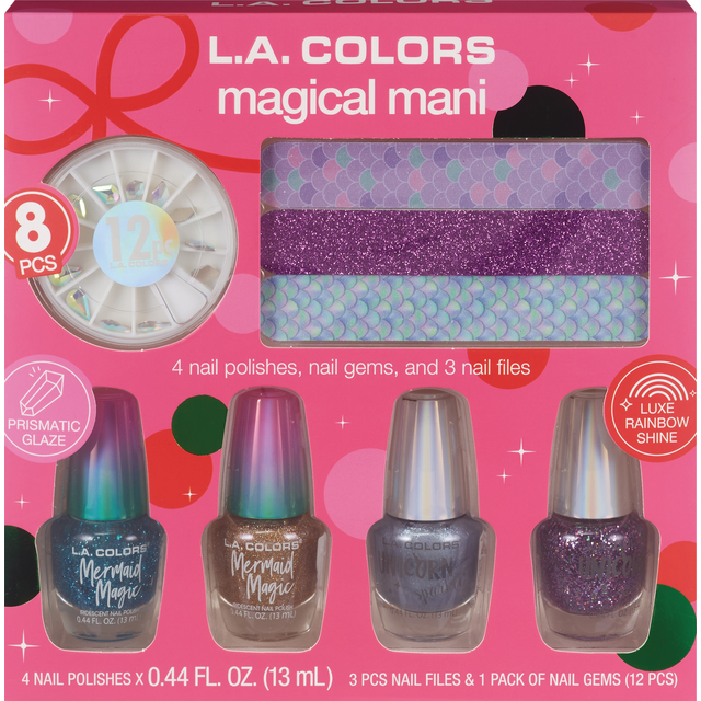 slide 1 of 1, L.a. Colors® 8 Pcs D.i.y. Magical Mani Set Display, 1 ct