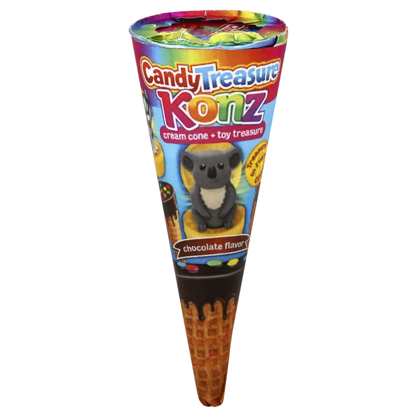 slide 1 of 2, Candy Treasure Konz Chocolate Cone + Toy Treasure 1 ea, 1 ea