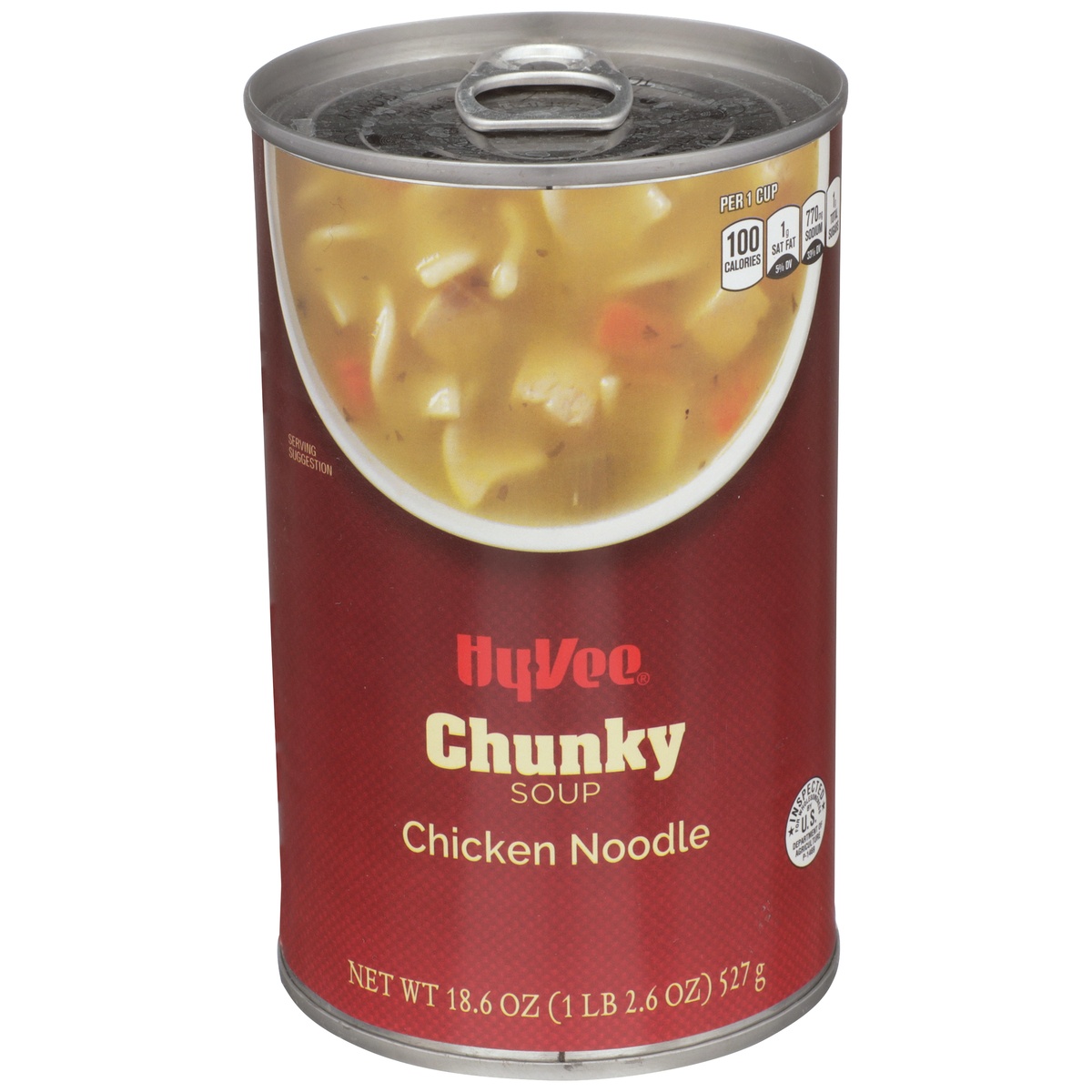 slide 1 of 1, Hy-vee Chicken Noodle Chunky Soup, 18.6 oz