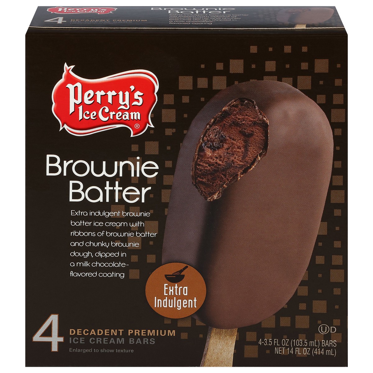 slide 9 of 18, Perrys Icecrm Brownie Batter Bars 14Oz, 14 oz