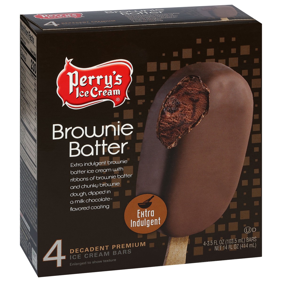 slide 3 of 18, Perrys Icecrm Brownie Batter Bars 14Oz, 14 oz