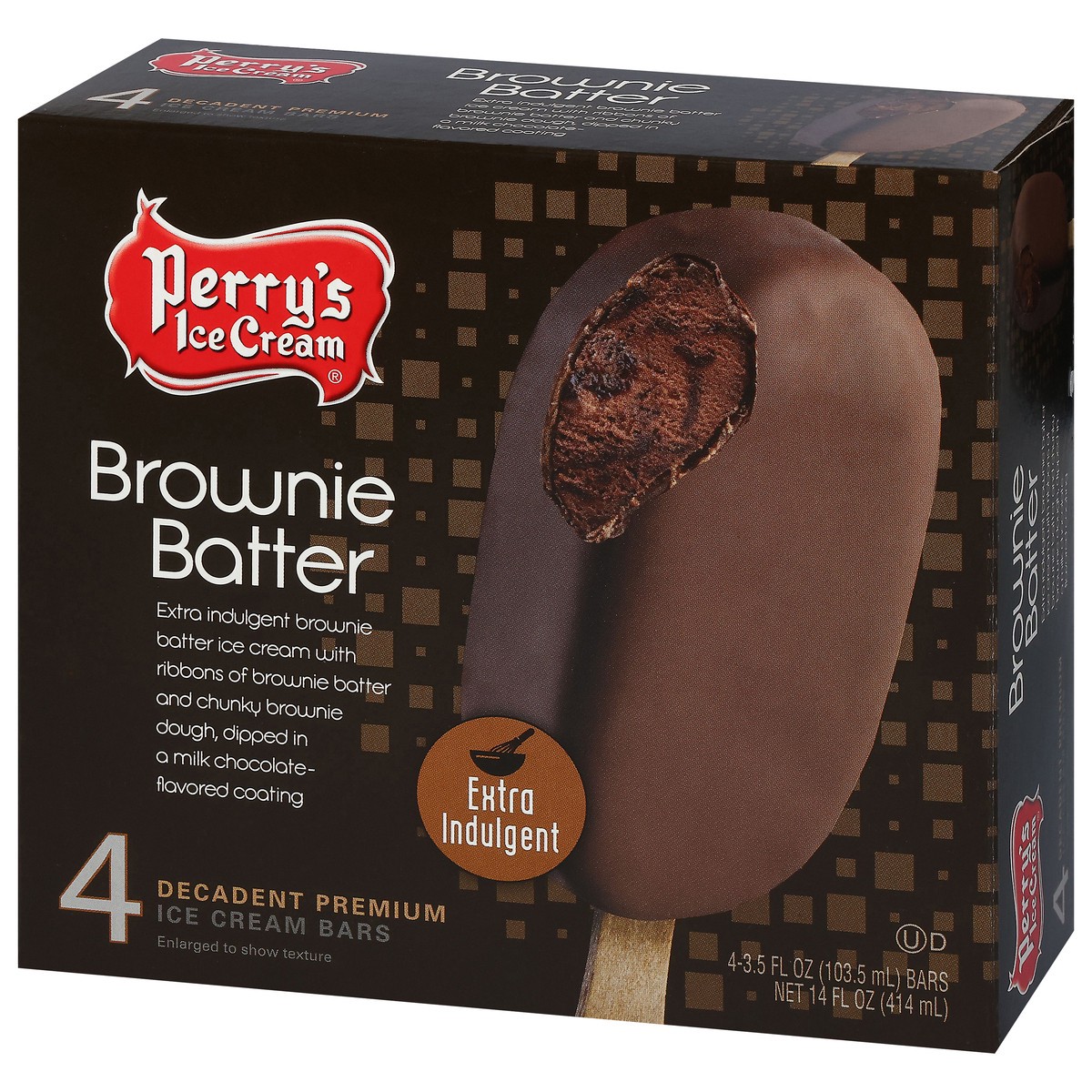 slide 8 of 18, Perrys Icecrm Brownie Batter Bars 14Oz, 14 oz