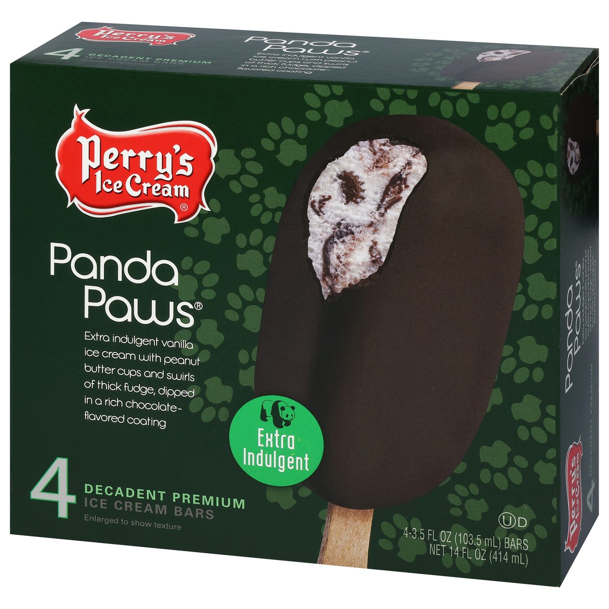 slide 9 of 17, Perry's Ice Cream Extra Indulgent Decadent Premium Panda Paws Ice Cream Bars 4 - 3.5 fl oz Bars, 4 ct