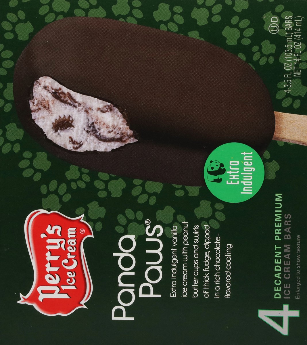 slide 11 of 17, Perry's Ice Cream Extra Indulgent Decadent Premium Panda Paws Ice Cream Bars 4 - 3.5 fl oz Bars, 4 ct