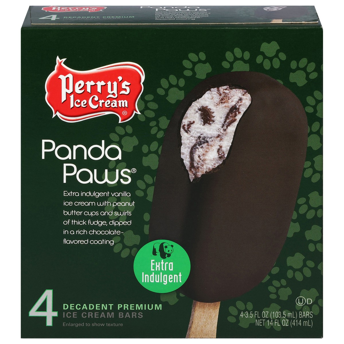 slide 15 of 17, Perry's Ice Cream Extra Indulgent Decadent Premium Panda Paws Ice Cream Bars 4 - 3.5 fl oz Bars, 4 ct