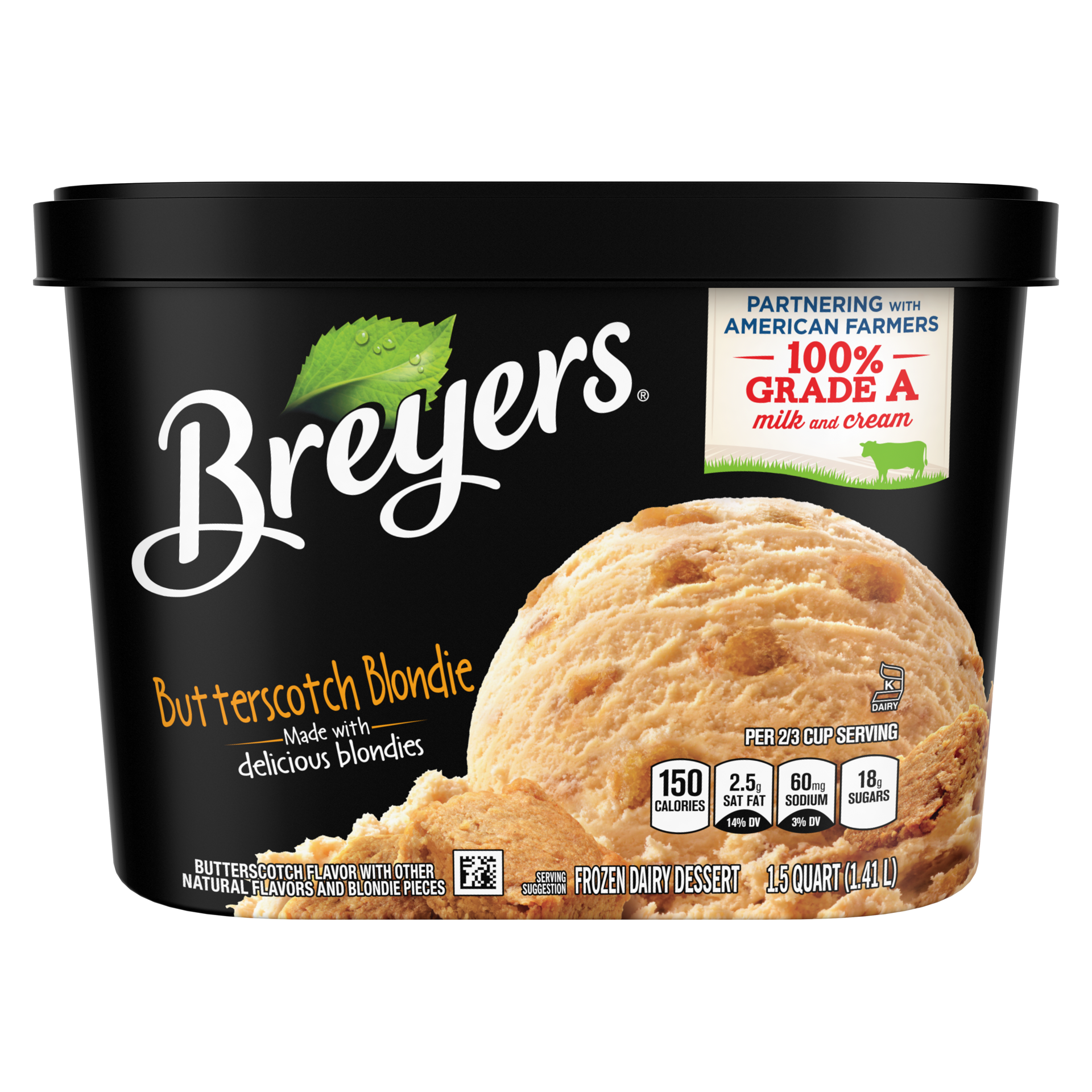 slide 3 of 4, Breyer's Butterscotch Blondie Ice Cream, 48 fl oz