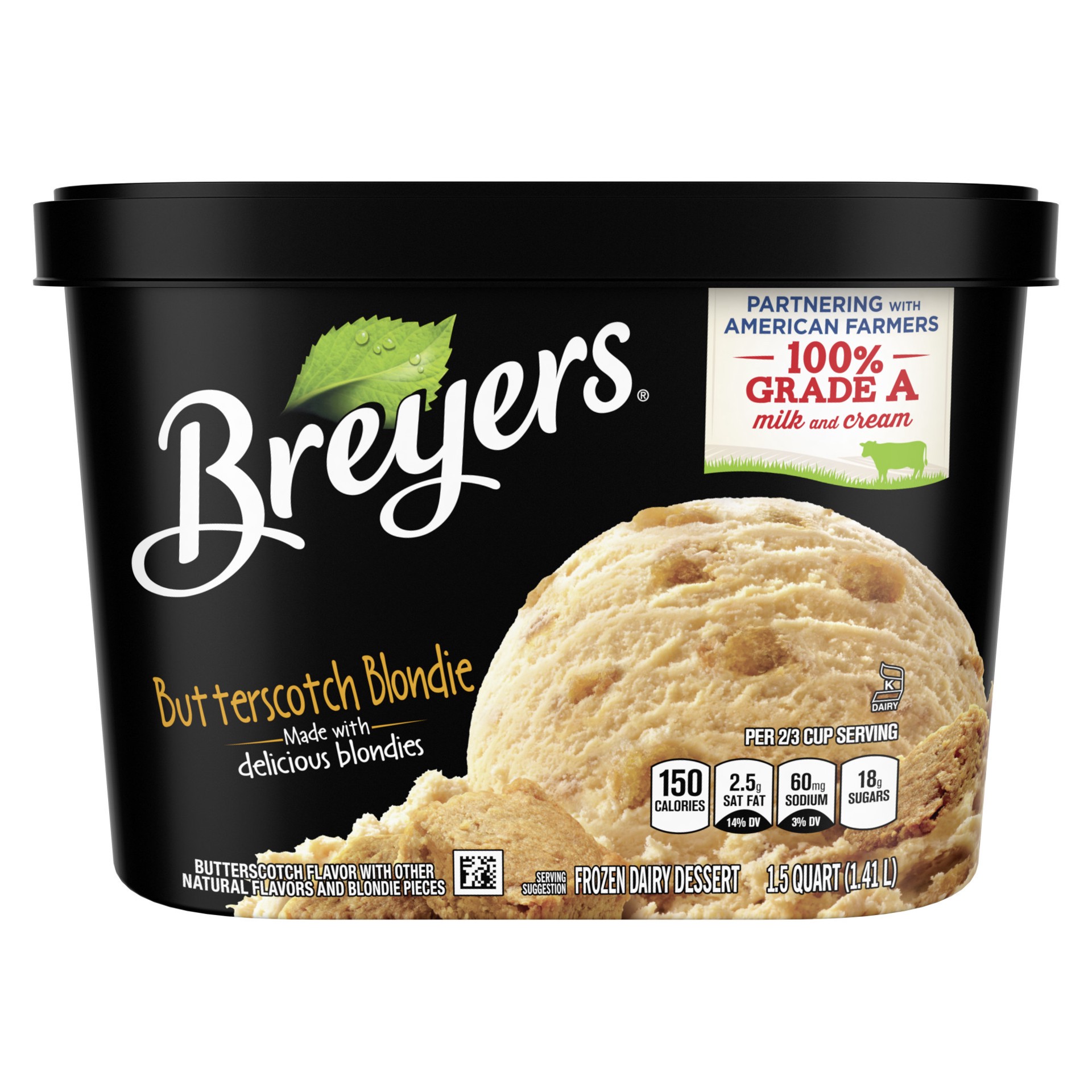 slide 4 of 4, Breyer's Butterscotch Blondie Ice Cream, 48 fl oz