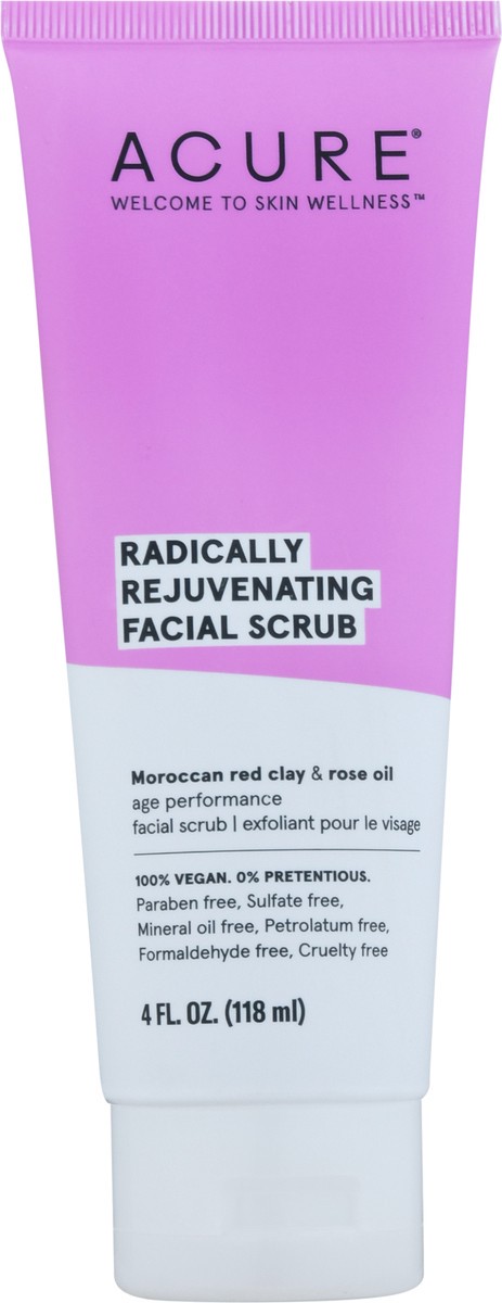 slide 6 of 9, ACURE Radically Rejuvenating Moroccan Red Clay & Rose Oil Facial Scrub 4 fl oz, 4 fl oz