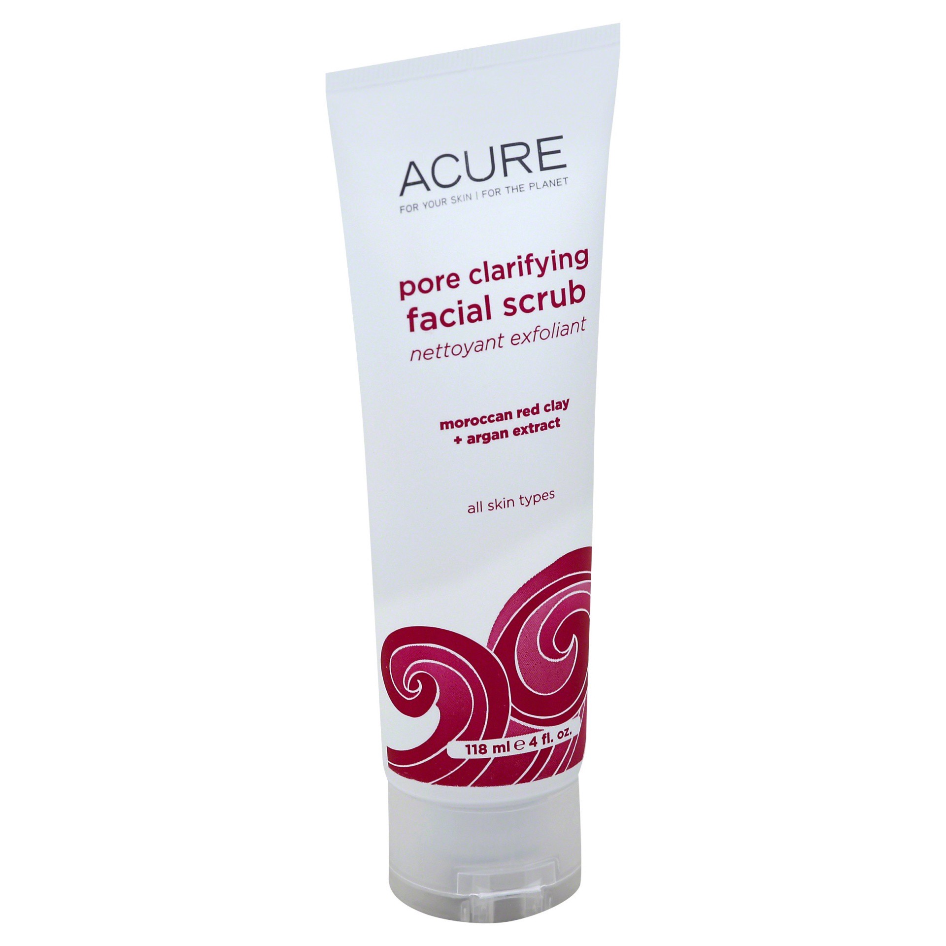 slide 1 of 9, ACURE Radically Rejuvenating Moroccan Red Clay & Rose Oil Facial Scrub 4 fl oz, 4 fl oz