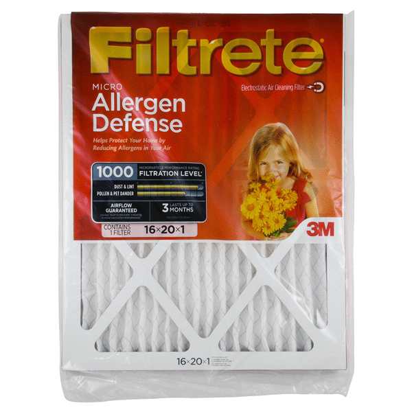 slide 1 of 2, 3M Filtrete Micro Allergen Defense Air Filter, 16 in x 20 in