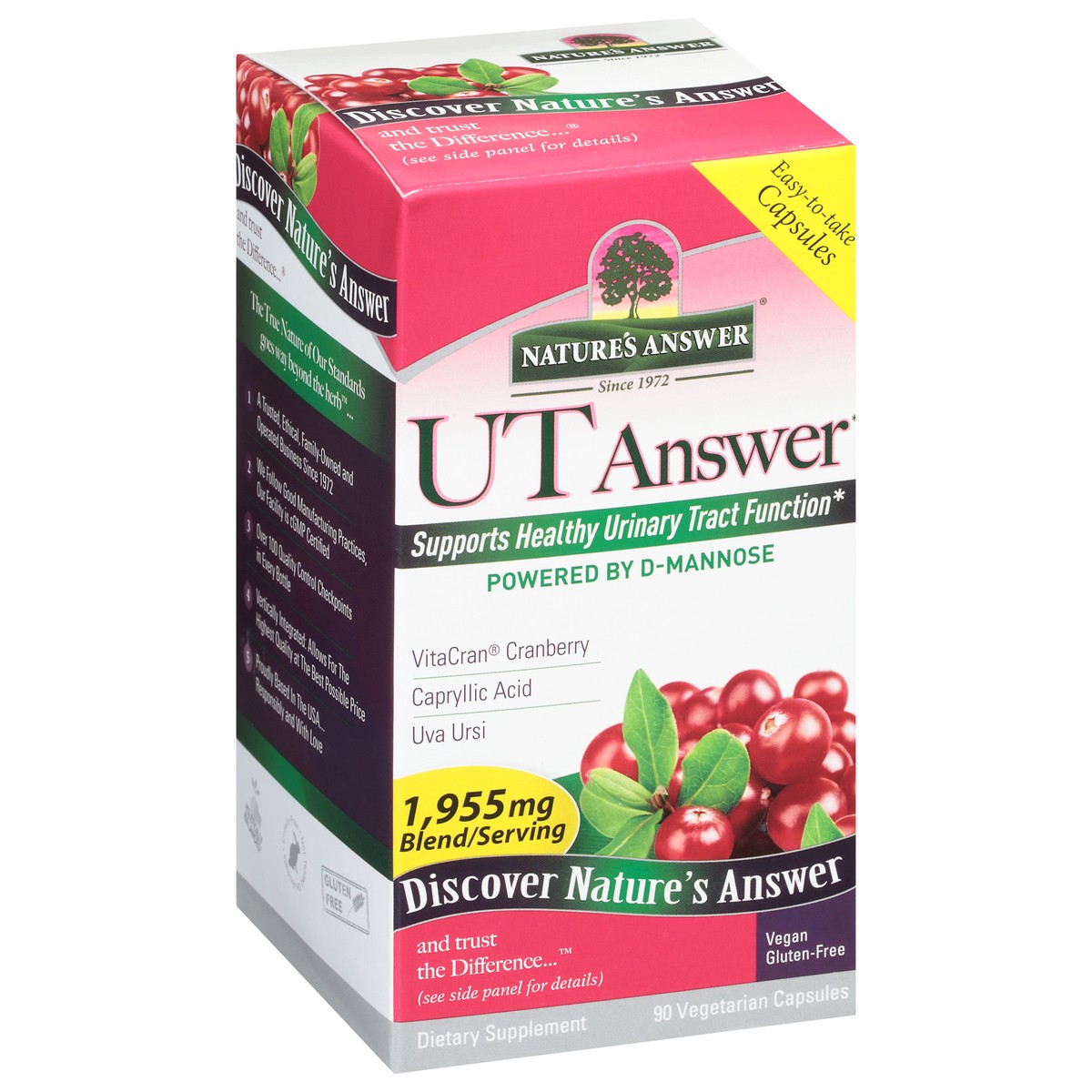 slide 6 of 9, Nature's Answer 1,955 mg UT Answer 90 Vegetarian Capsules, 90 ct