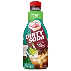 Coffee-Mate Coffee mate Dirty Soda Creamer, Coconut Lime Flavored Liquid Creamer, Mix with Dr Pepper
