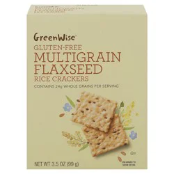 GreenWise Crackers, Brown Rice, Multigrain + Flax