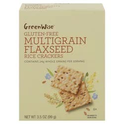 GreenWise Crackers, Brown Rice, Multigrain + Flax