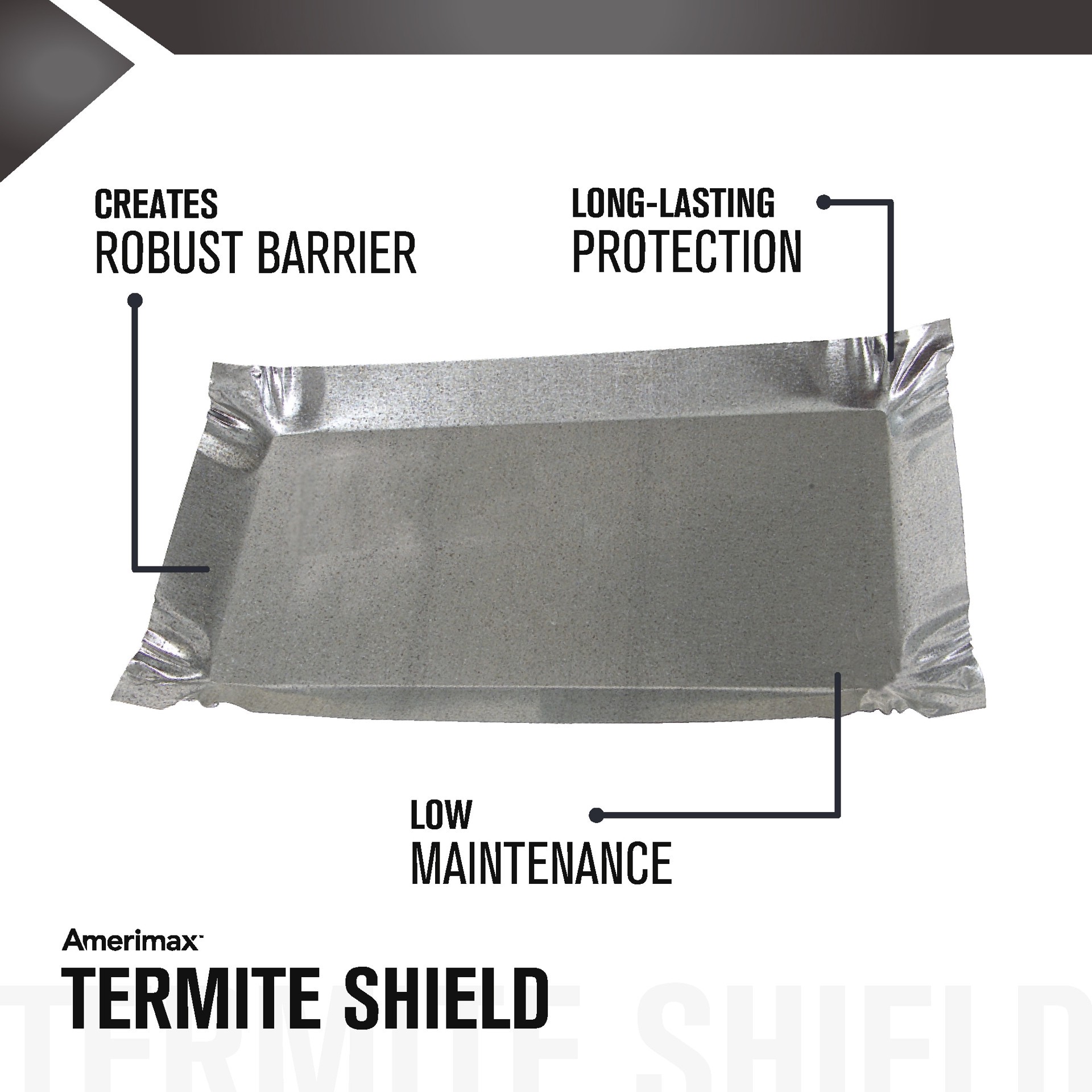 Termite Proshield Amerimax Termite Shield 9.0-in x 17-in Silver Galvanized steel Step ...