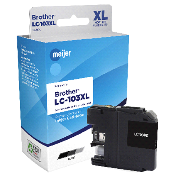 slide 1 of 1, Meijer Brand Remanufacture Ink Cartridge, replacement for Brother LC, 1 ct