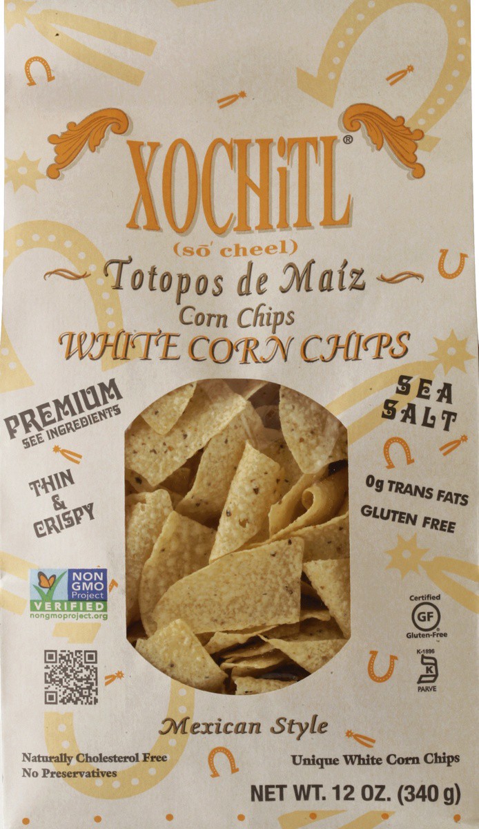 slide 2 of 4, Xochitl Organic White Corn Chips, 12 oz