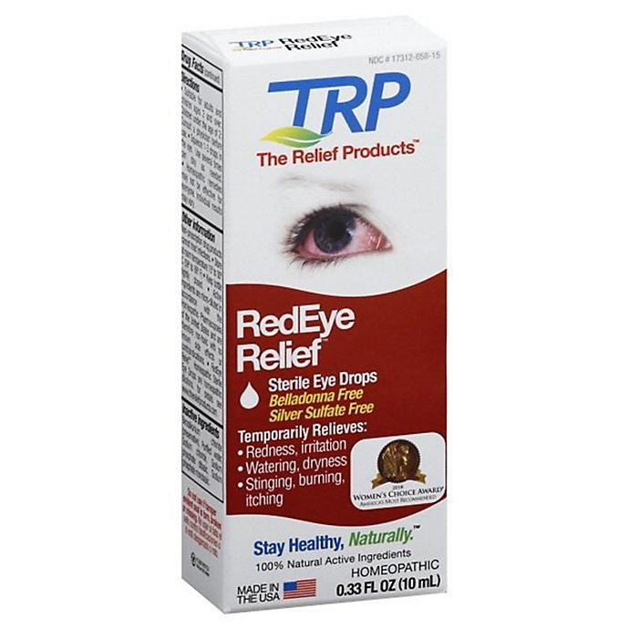 slide 1 of 1, TRP The Relief Products.33 fl. oz. RedEye Relief Homeopathic Sterile Eye Drops, 1 ct
