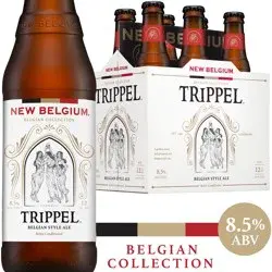 New Belgium Trippel Belgian Style Ale Beer, 6 Pack, 12 fl oz Bottles