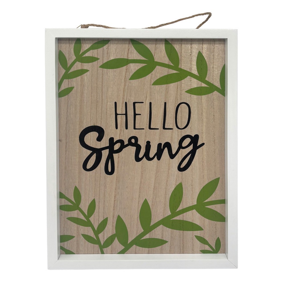 slide 1 of 1, Home Home 15.8in Hello Spring Wall Decor, 1 ct