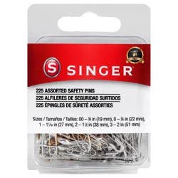 SINGER Safety Pins , Assorted Sizes, 225 Count