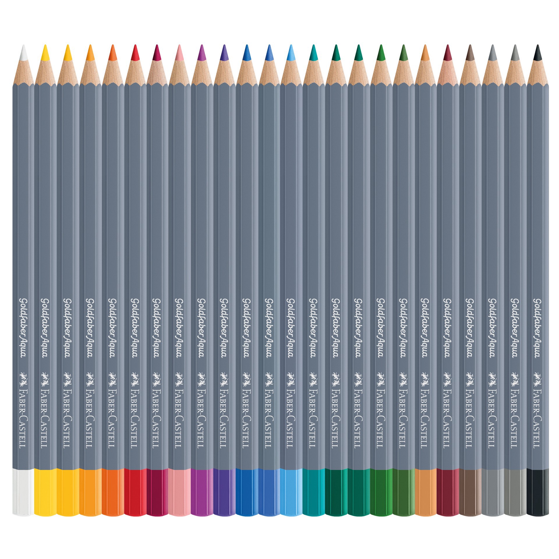 slide 4 of 6, Faber-Castell Goldfaber Aqua 24 Color Watercolor Pencil Set, 3.3 mm
