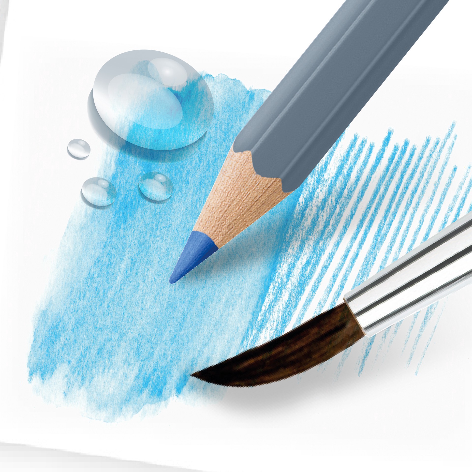 slide 6 of 6, Faber-Castell Goldfaber Aqua 24 Color Watercolor Pencil Set, 3.3 mm