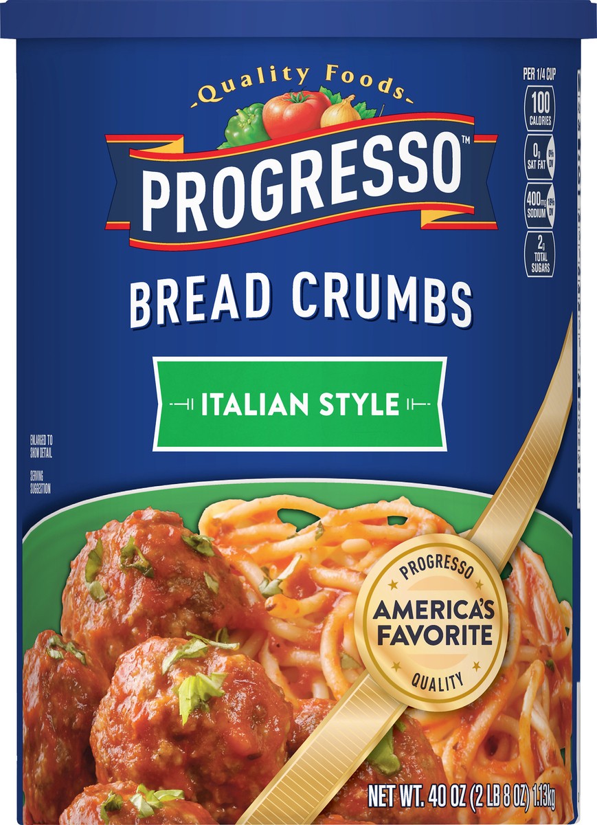 slide 3 of 13, Progresso Italian Style Bread Crumbs 40 oz, 40 oz