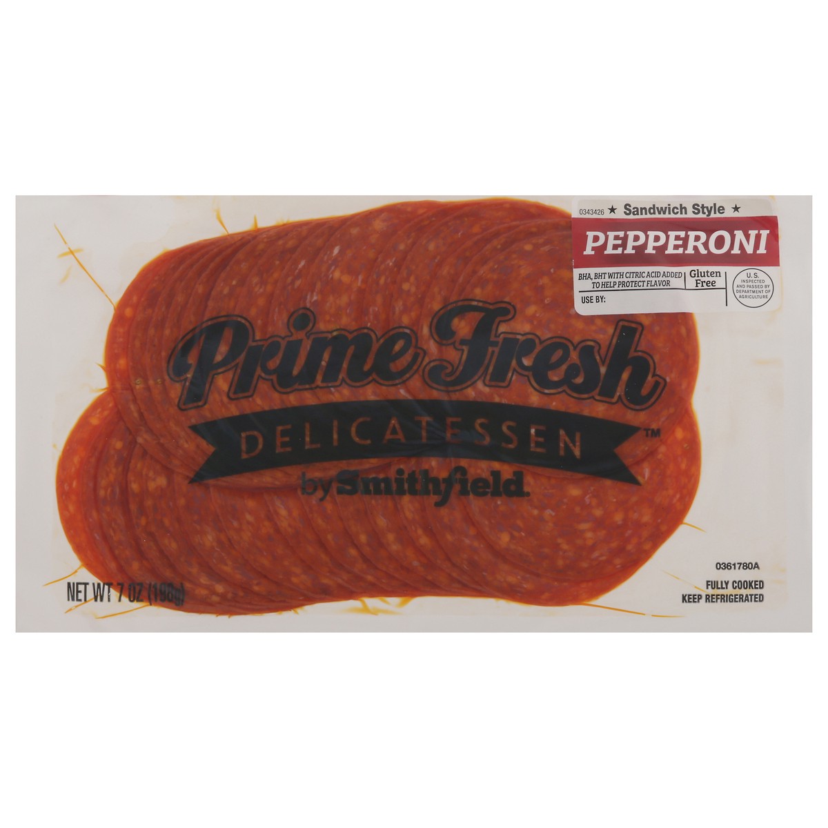 slide 1 of 9, Prime Fresh Sandwich Style Pepperoni 7 oz, 7 oz