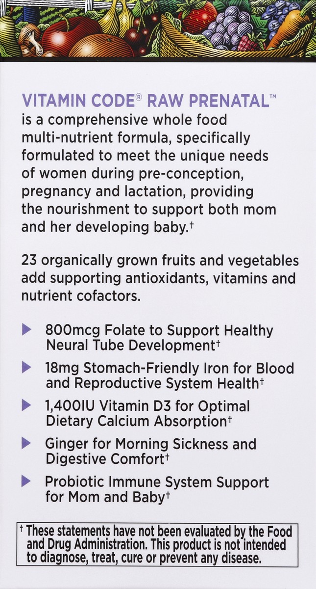 slide 3 of 5, Garden of Life Vitamin Code Raw Prenatal, 180 ct