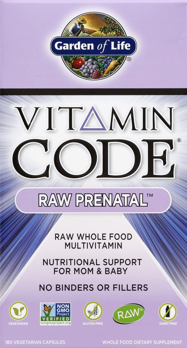 slide 1 of 5, Garden of Life Vitamin Code Raw Prenatal, 180 ct