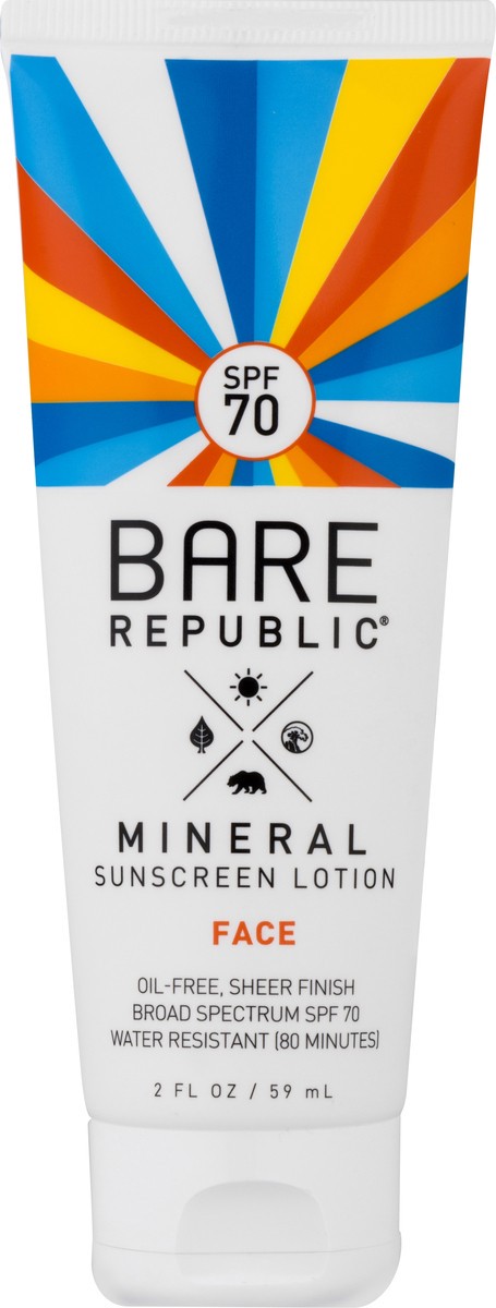 slide 6 of 8, Bare Republic Mineral Face Broad Spectrum SPF 70 Sunscreen Lotion 2 oz, 1.7 oz